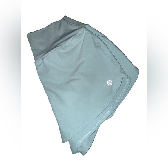 Gilly Hicks High-Rise Athletic Shorts Lined Size Medium Light Blue gym yoga run - Picture 5 of 10